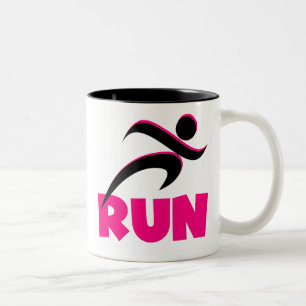 RUN Roze Tweekleurige Koffiemok