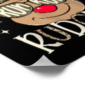 Run Rudolph Santa's Reindeer Christmas Camo Boys T Poster (Hoek)