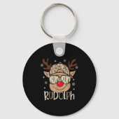 Run Rudolph Santa's Reindeer Christmas Camo Boys T Sleutelhanger (Voorkant)