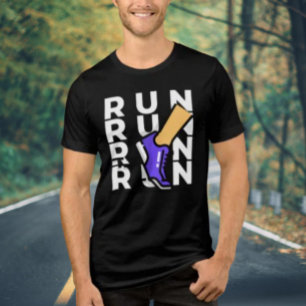 RUN RUN RUN RUN T-shirt – Krachtige atletische typ