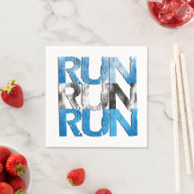 Run run - run - Runner themed Paper Napkins
