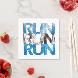 Run run - run - Runner themed Paper Napkins Servetten