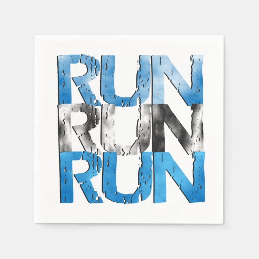 Run run - run - Runner themed Paper Napkins Servetten (Voorkant)