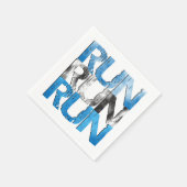 Run run - run - Runner themed Paper Napkins Servetten (Hoek)