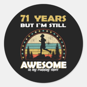 Run Runner Geweldige 71 Ronde Sticker