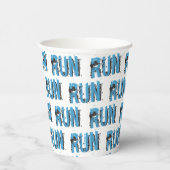 RUN Runner - Typografische Papieren kopjes Bekers (Rechts)