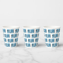 RUN Runner - Typografische Papieren kopjes