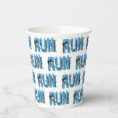 RUN Runner - Typografische Papieren kopjes Papieren Bekers (Links)