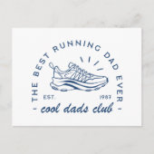 Run running cool papa club beste loper grappige qu feestdagenkaart (Voorkant)