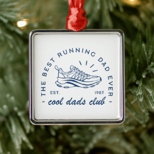 Run running cool papa club beste loper grappige qu metalen ornament