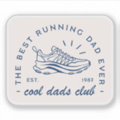 Run running cool papa club beste loper grappige qu sticker (Voorkant)
