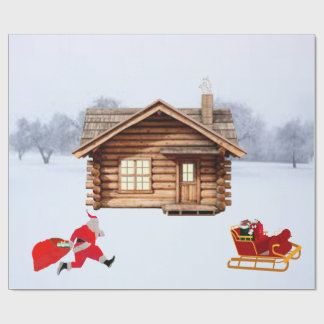 Run, Santa Wrapping Paper Cadeaupapier