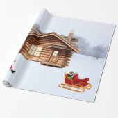 Run, Santa Wrapping Paper Cadeaupapier (Uitgerold)