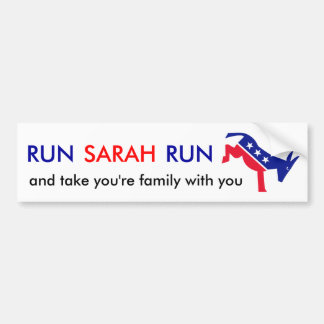 Run Sarah Run Bumpersticker