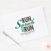 Run Sarah Run Ronde Sticker (Envelop)