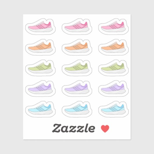 Run Sneaker Dagelijkse Workout Herinnering Bujo Pl Sticker (Vel)