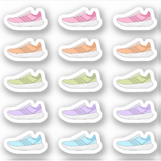 Run Sneaker Dagelijkse Workout Herinnering Bujo Pl Sticker (Voorkant)