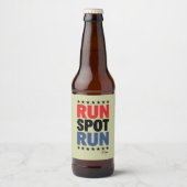 Run Spot Run Trump 2024 Bier Etiket (Voorkant)