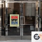 Run Spot Run Trump 2024 Raamsticker (Kantoordeur)