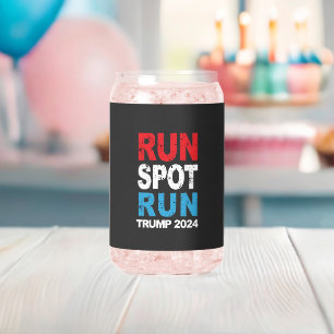 Run Spot Run Trump 2024 Trump Vance verkiezing Blikvorm Glas