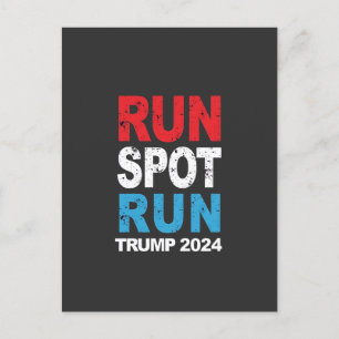 Run Spot Run Trump 2024 Trump Vance verkiezing Briefkaart