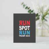 Run Spot Run Trump 2024 Trump Vance verkiezing Briefkaart (Staand voorkant)