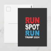 Run Spot Run Trump 2024 Trump Vance verkiezing Briefkaart (Voorkant / Achterkant)