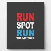 Run Spot Run Trump 2024 Trump Vance verkiezing Fotoplaat (Voorkant)