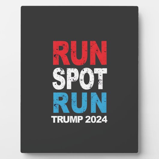Run Spot Run Trump 2024 Trump Vance verkiezing Fotoplaat (Voorkant)