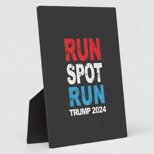 Run Spot Run Trump 2024 Trump Vance verkiezing Fotoplaat (Zijkant)