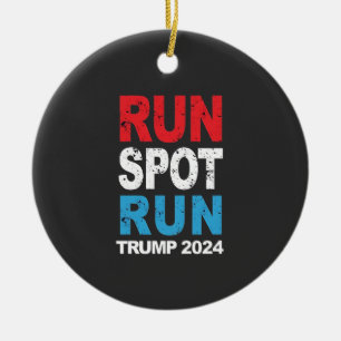 Run Spot Run Trump 2024 Trump Vance verkiezing Keramisch Ornament