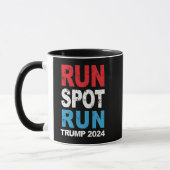 Run Spot Run Trump 2024 Trump Vance verkiezing Mok (Links)