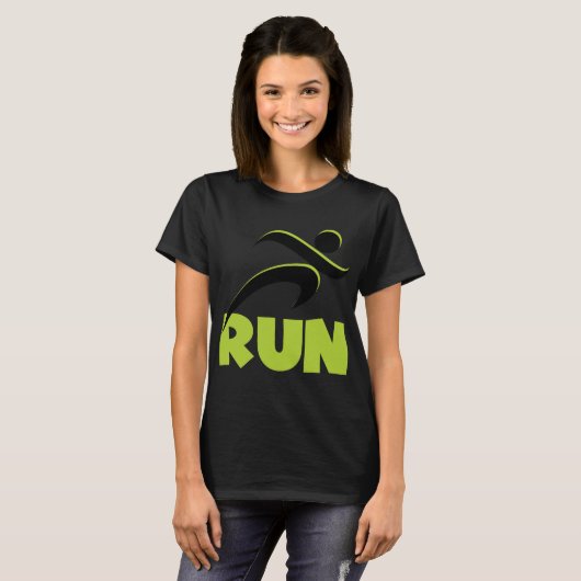 RUN Spring Green Fitness Running T-shirt (Voorkant volledig)