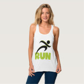 RUN Spring Green Fitness Running Tanktop (Volledige Voorkant)
