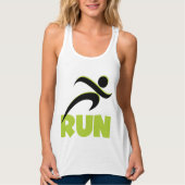 RUN Spring Green Fitness Running Tanktop (Voorkant)