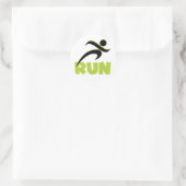 RUN Spring Green Ronde Sticker (Tas)