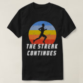 Run Streak 365 Running Daily Runner Silhouet MOT T-shirt (Design voorkant)