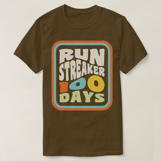 Run Streak Run Streaker 100 dagen hardlopen T-shirt (Design voorkant)