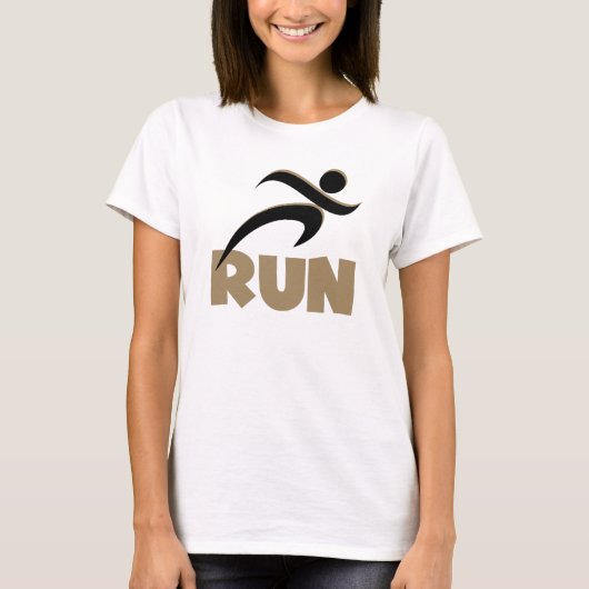 RUN Tan Fitness T-shirt (Voorkant)