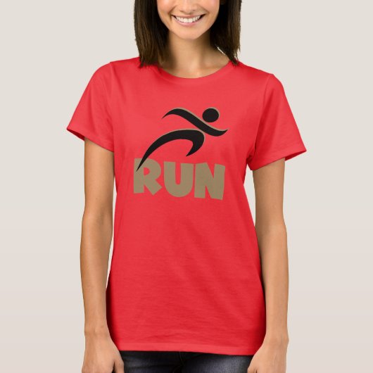 RUN Tan Fitness T-shirt (Voorkant)