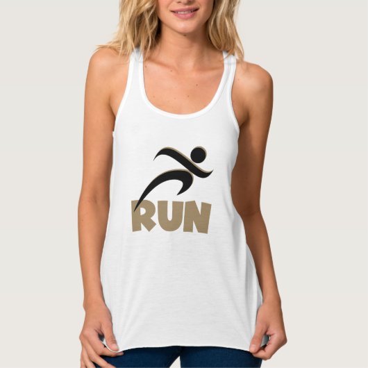 RUN Tan Fitness Tanktop (Voorkant)