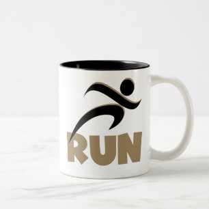 RUN Tan Tweekleurige Koffiemok