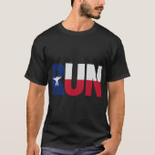 Run Texas Pride Running Motivation Graphic T-shirt (Voorkant)