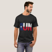 Run Texas Pride Running Motivation Graphic T-shirt (Voorkant volledig)