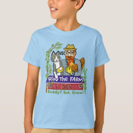 Run the Farm "Klaar, af, groei" ontwerp T-shirt