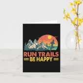 Run Trails Be Happy Mountain Runner Oefening Runne Kaart (Gele Bloem)