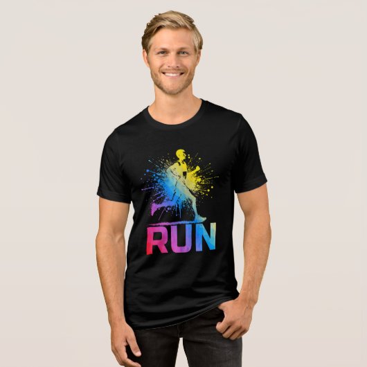 RUN Tri-Blend SHIRT (Voorkant volledig)