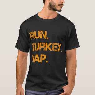 Run Turkije Nap Thanksgiving, Grappig Turkije Trot T-shirt