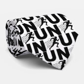 RUN Typografie Hardlopen Design | Minimalistische Stropdas (Opgerold)