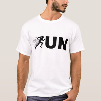 RUN Typografie Hardlopen Design | Minimalistische T-shirt